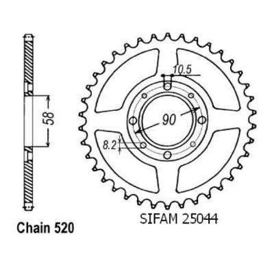 Rozeta pro Honda 25044CZ35